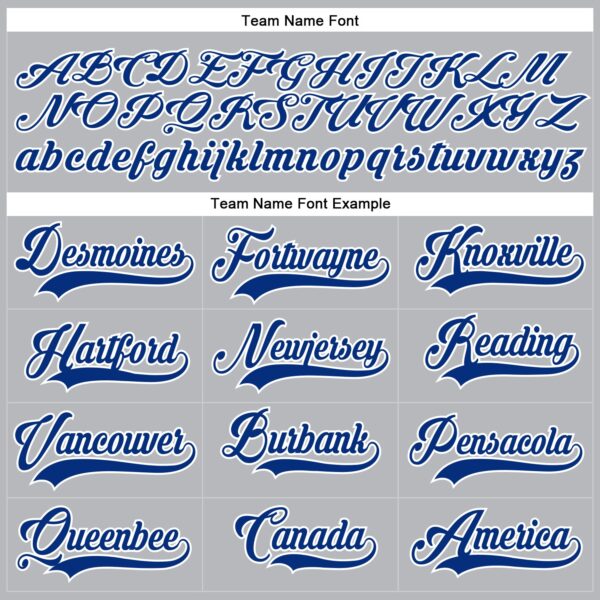 Custom Gray Royal-White Hockey Lace Neck Jersey