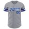 Custom Gray Royal-White Authentic Baseball Jersey