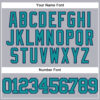 Custom Gray Teal-Navy Authentic Baseball Jersey