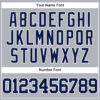 Custom Gray Navy-White Authentic Baseball Jersey