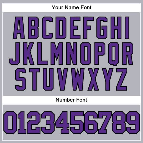 Custom Gray Purple-Black Authentic Baseball Jersey