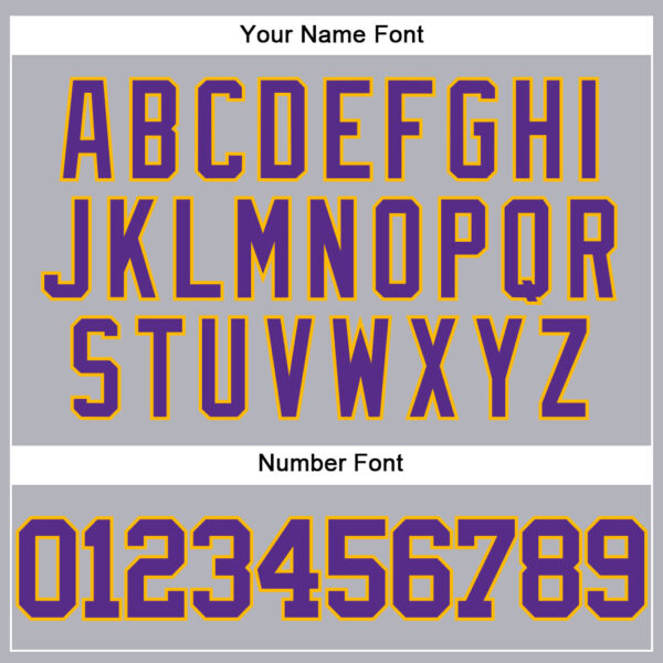 Custom Gray Purple-Gold Authentic Baseball Jersey