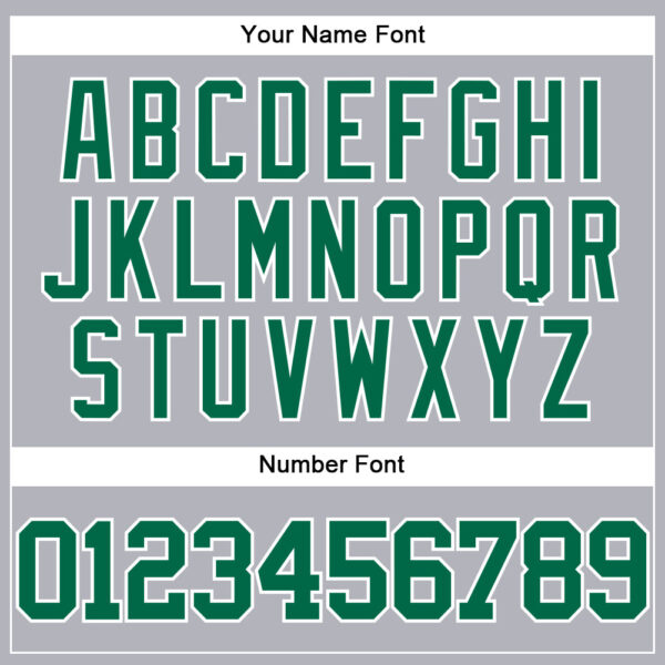 Custom Gray Kelly Green-White Authentic Baseball Jersey