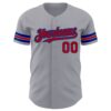 Custom Gray Red-Royal Authentic Baseball Jersey