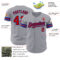 Custom Gray Red-Royal Authentic Baseball Jersey