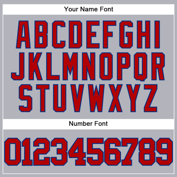 Custom Gray Red-Royal Authentic Baseball Jersey