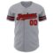 Custom Gray Red-Black Authentic Baseball Jersey