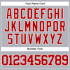 Custom Gray Red-White Authentic Baseball Jersey