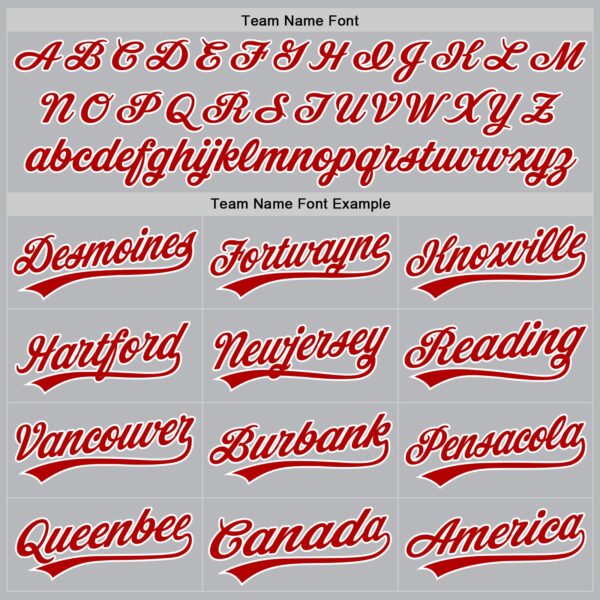 Custom Gray Red-White Authentic Throwback Baseball Jersey