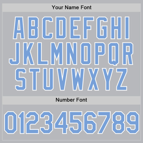 Custom Gray Light Blue-White Authentic Throwback Baseball Jersey