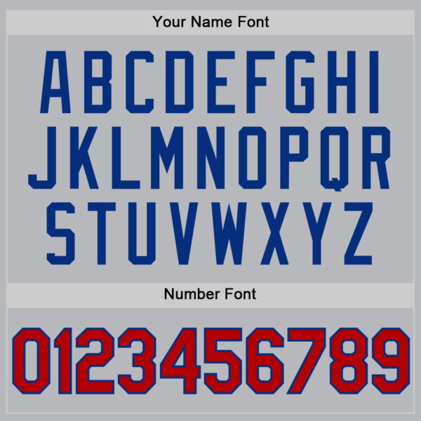 Custom Gray Red-Royal Authentic Throwback Baseball Jersey