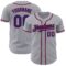 Custom Gray Royal-Red Authentic Baseball Jersey
