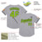 Custom Gray Neon Green-Black Mesh Authentic Throwback Baseball Jersey
