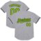 Custom Gray Neon Green-Black Mesh Authentic Throwback Baseball Jersey
