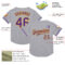 Custom Gray Purple-Gold Mesh Authentic Throwback Baseball Jersey