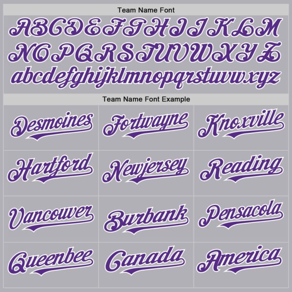 Custom Gray Purple-White Mesh Authentic Throwback Baseball Jersey