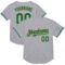 Custom Gray Kelly Green-Old Gold Mesh Authentic Throwback Baseball Jersey