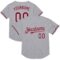 Custom Gray Crimson-White Mesh Authentic Throwback Baseball Jersey