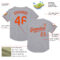 Custom Gray Orange-Powder Blue Mesh Authentic Throwback Baseball Jersey