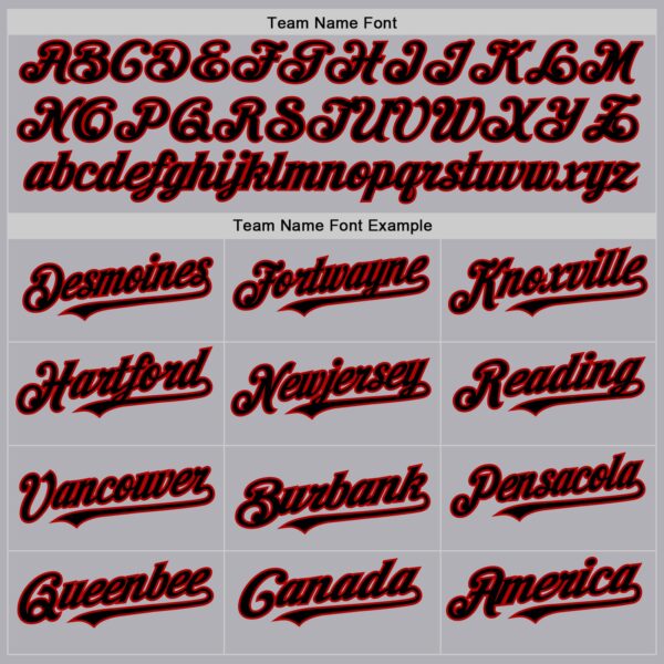 Custom Gray Red-Black Mesh Authentic Throwback Baseball Jersey