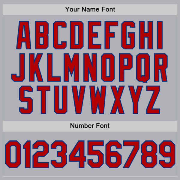 Custom Gray Red-Royal Mesh Authentic Throwback Baseball Jersey