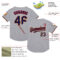 Custom Gray Navy Red-Old Gold Mesh Authentic Throwback Baseball Jersey
