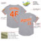 Custom Gray Orange-White Mesh Authentic Throwback Baseball Jersey