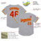 Custom Gray Red-Gold Mesh Authentic Throwback Baseball Jersey