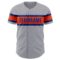 Custom Gray Royal-Orange Authentic Baseball Jersey