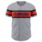 Custom Gray Navy-Orange Authentic Baseball Jersey