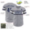 Custom Gray Navy-White Authentic Baseball Jersey
