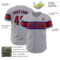 Custom Gray Red-Royal Authentic Baseball Jersey