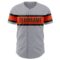 Custom Gray Black-Orange Authentic Baseball Jersey