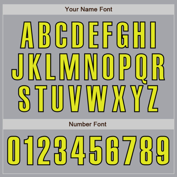 Custom Gray Neon Yellow-Black Authentic Baseball Jersey