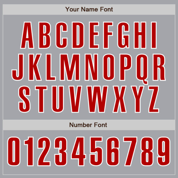 Custom Gray Red-White Authentic Baseball Jersey