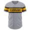 Custom Gray Black-Gold Authentic Baseball Jersey