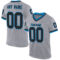 Gray0856 Custom Gray Black-Blue Mesh Authentic Throwback Football Jersey