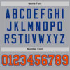 Custom Gray Orange-Royal Mesh Authentic Throwback Football Jersey