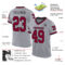 Gray0861-1 Custom Gray Maroon-Black Mesh Authentic Throwback Football Jersey