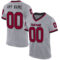 Gray0861 Custom Gray Maroon-Black Mesh Authentic Throwback Football Jersey