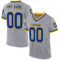 Gray0863 Custom Gray Royal-Gold Mesh Authentic Throwback Football Jersey