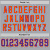 Custom Gray Purple-Orange Mesh Authentic Throwback Football Jersey