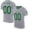 Gray0868 Custom Gray Green-White Mesh Authentic Throwback Football Jersey