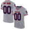 Gray0873 Custom Gray Navy Red-White Mesh Authentic Throwback Football Jersey