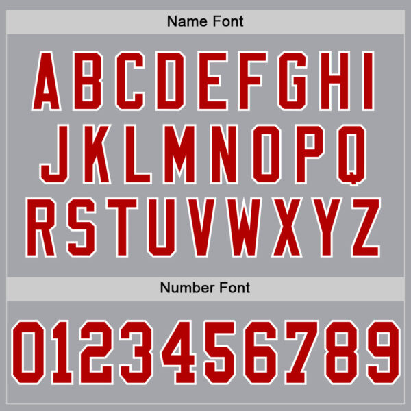 Custom Gray Red-White Mesh Authentic Throwback Football Jersey