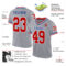 Gray0877-1 Custom Gray Red-Royal Mesh Authentic Throwback Football Jersey