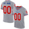 Gray0877 Custom Gray Red-Royal Mesh Authentic Throwback Football Jersey