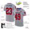 Gray0878-1 Custom Gray Red-Royal Mesh Authentic Throwback Football Jersey