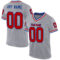 Gray0878 Custom Gray Red-Royal Mesh Authentic Throwback Football Jersey