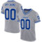 Gray0879 Custom Gray Royal-White Mesh Authentic Throwback Football Jersey